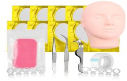 False Eyelashes Set For Eyelash Extension Kit Mannequin Lashes Dummy Head Practice Accessories Supplies7567223