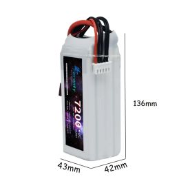 Upgrad 7200mAh 4s 14.8V Lipo Battery For RC Helicopter Quadcopter FPV Racing Drone Cars Tanks Toys Parts 60C 7.4V Battery