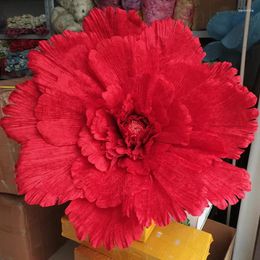 Decorative Flowers DIA 100CM Artificial Flower Large Peony Head Wedding Decoration Silk Stage Accessories