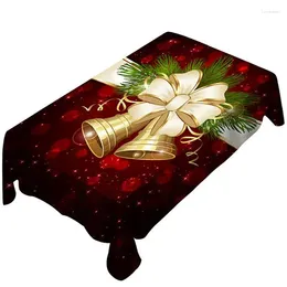 Table Cloth Christmas Tablecloth Bell Style Stretch Chair Protector Cover Washable Removable Seat Slipcover