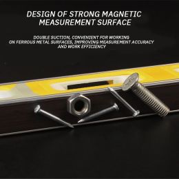 2pcs Level Gauge Aluminium Alloy Strong Magnetic Mini Three Type Level Gauge Horizontal Bubble Aluminium Alloy Level Gauge