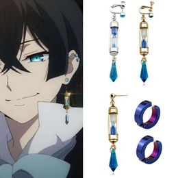 Anime the Case Study of Vanitas No Karte Props Hourglass Earrings Cuff Cosplay Jewelry Ear Studs Gifts