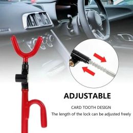 Twin Bar Steering Wheel Lock Anti-Theft Security System Adjustable Length Hook With 2 Keys