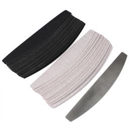 10Pcs Grey/Black Replacement SandPaper Pads File With Metal Handle Removable Buffer 100/180 Polishing Nail Art File For Manicure