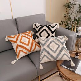 Pillow Geometric Boho Tufted Cover 45x45cm Decor Sofa Decorative Pillowcase Quality Tufting Covers