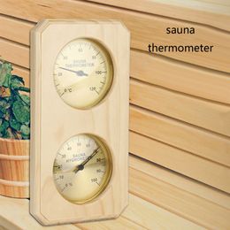 Sauna Thermometer 2 in 1 Wooden Sauna Hygrothermograph Indoor Celsius Thermometer & Hygrometer for Hotel or Sauna Room