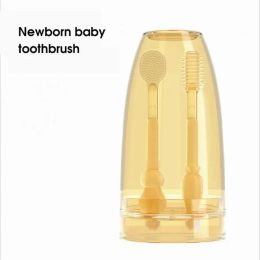 1/3/5PCS Baby Toothbrush Silicone Tongue Brush Toddler Oral Cleaner Soft Bristles Deciduous Tongue Coating Cleaner Teeth Brush
