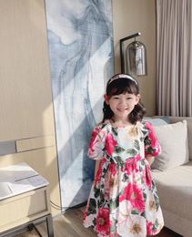 summer floral dress for kids girl summer sweet baby girls birthday party fashion children outwear3956225