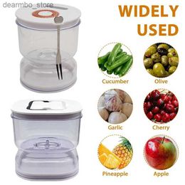 Food Jars Canisters Pickle Jar Wet Dry Dispenser Food Storae Container Olive Hourlass Jar Juice Separator Kitchen Storae Box Cucumber Container L49