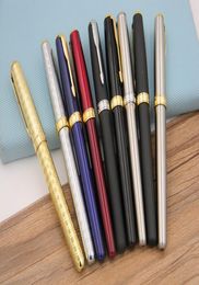 1pc lot set Parker Sonnet Series office Writing Business golden Supplies Gift box Metal Fountain Pen6771508