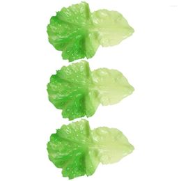 Decorative Flowers Vegetable Leaf Prop Artificial Decors Model Props Simulation Lettuce Models Vegetables Birthday Decoration Girl