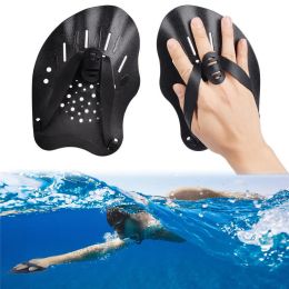 1pair Swimming Paddles Training Adjustable Hand Webbed Gloves Pad Fins Flippers For Men Women Kids Dropship