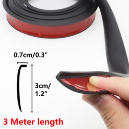 3Meter Car Fender Flare Wheel Eyebrow Protector Arch Extenders Moulding Trim Camper Shells Rubber Seal Strip DIY Scratch Proof