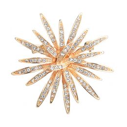 Brooch high-end feeling niche fashion sunflower rhinestone jacket exquisite and versatile chest flower clothing accessories pin accessories