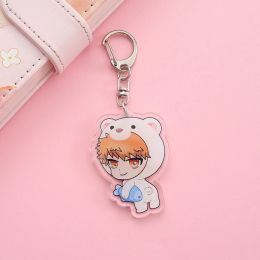 Hot Anime BLUE LOCK Figure Acrylic Keychains Chigiri Hyoma Bachira Meguru Character Clerk Series Key Chains Fans Christmas Gifts