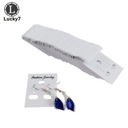 100Pcs Earring Ear Studs Organiser Holder Black Plastic Jewellery Display Rack Printed Earring Cards