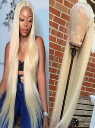Lace Wigs 30 Inch Straight 13x4 613 Blonde Front Human Hair Transparent HD Glueless Frontal Wig Pre Plucked Baby6838487