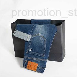 Men's Jeans designer Top Luxury European Fashion Brand Slim Fit High Quality Washed Embroidered Elastic Small Straight Leg X424