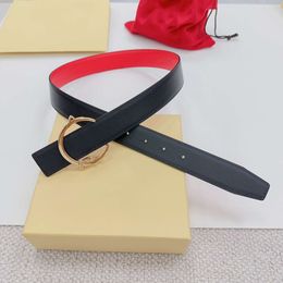 Designer Belt Mens Belt For Woman Designer 3.2cm Width High Quality Original Calfskin On Both Sides Gold Silver Buckle Womens Waistband Genuine Leather Belt