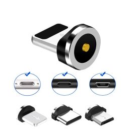 Universal Magnetic Cable Tips For Round Magnetic Cable Micro USB Type C Magnet Replacement Parts Mobile Phone Dust Plug Adapter
