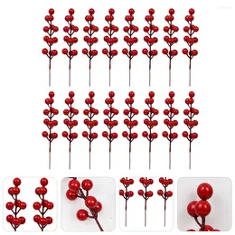 Decorative Flowers Artificial Berry Stems Simulation Red Fruit Fork House Accessories Home DIY Crafts