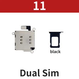 Dual Sim Card Reader + Tray Slot Holder Adapter Connector Flex Cable For iPhone 12 13 11 Pro MAX XR Phone Replacement Parts ket