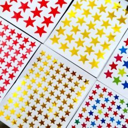 (1 Pack = 10 Sheets ) Classic Stationery Stickers Self-Adhesive Stars Stickers Label for Rewarding Kids Students