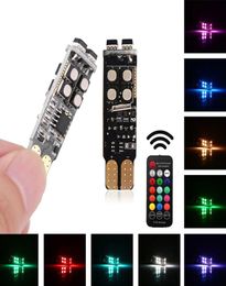 Car Lights LED Bulbs RGB With Remote Control Strobe Leding Lamp Reading Width Light White Interior Lighting Source Auto Styling 126494098