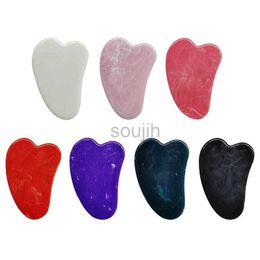 Face Massager 1Pcs Plastic Scraper Board Massage Rose Quartz Jade Guasha Stone For Face Neck Skin Lifting Wrinkle Remover Beauty Care 240409