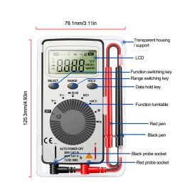 ANENG AN101Portable Digital Multimeter Tester DC/AC Voltage TRMS Auto-Ranging Rechargeable Anti-burning Ohm Amp VoltMeter