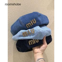 Designer Hats Rhinestone beret casual hat denim bud mui hat YCCX