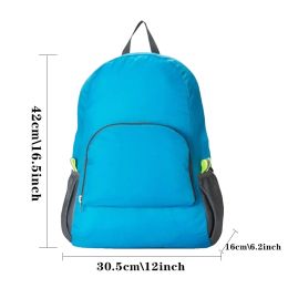 Lightweight Packable Backpack Foldable Ultralight Outdoor Folding Bag Cycling Hiking Pack Travel Butterfly Print Sport Daypack