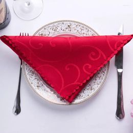 Table Cloth 6pcs Jacquard Napkin 48X48CM Luxury Fabric For Banquet El Home Party Dinner Kitchen Napkins Wedding Decoration