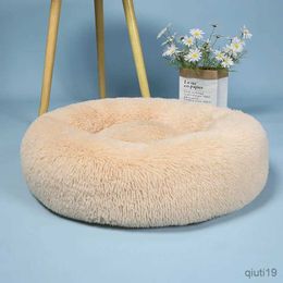 Cat Beds Furniture Donut Mand Dog Accessories for Large Dogs Cats House Plush Pet Bed for Dog Round Mat For Small Medium Animal Calming 50CM 60CM