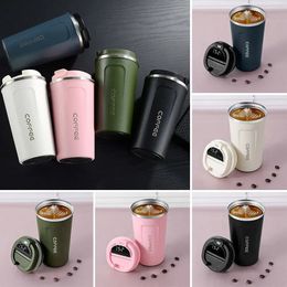 510ml Portable Stainless Steel LED Temperature Thermal Cup Vacuum Flask Coffee Mug Intelligent Digital 240409