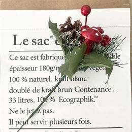 Decorative Flowers 1PC Artificial Red Berry Bouquet Fake Plant For Home Vase Decor Xmas Tree Ornaments Year Party Christmas Decoration