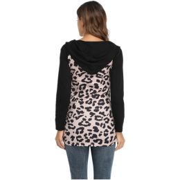 Maternity Nursing Hoodie Long Sleeve Leopard Pregnant Women Tops Breastfeeding Sweatshirt Nurse Clothes For Spring Autumn