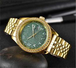 Women's Watches relogio masculino diamond mens es luxury women fashion Black Dial Calendar gold Folding Clasp Master Male gifts couples gift clock L46