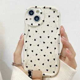 Case For Samsung Galaxy S23 S24 Ultra S20 FE S21 Plus A05 A05S A10 A11 J7 J2 Prime G530 Cover Curly Love Heart Soft Silicone