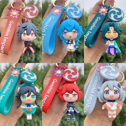 Various anime adhesive doll keychains, cartoon student backpack pendants, car keychains, baby grabbing machine gifts