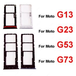 Sim Card Slot Tray Holder For Motorola Moto G13 G23 G53 G73 Card Reader Adapter Socket Replacement Repair Parts