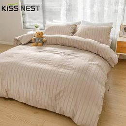 Bedding Sets Simple Luxury Pure Colour Seersucker Fabric 2-3 Of Comforter Set Nordic Bed Cover 150 Duvet 200x200For Bedroom