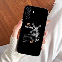 No Farmers No Food Phone Case For Honor 70 50 60 X8 X7 30 9 20 10 20I 20S 10i Pro Plus Lite Luxury Design Back Cover