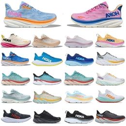 Shipping Free Hokah One Running Shoes Clifton 9 8 X2 Cloud Blue Summer Song Cyclamen Women Outdoor Trainers 36-45