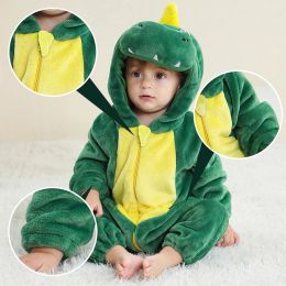 Green Dragons Warm Hooded Nightgown For Kids Comfortable Soft Night Clothes For Home Wear