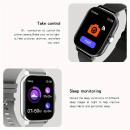 2023 NEW Women Smart Watch Men Android IOS Phone 1.44" Colour Screen Full Touch Custom Dial Smart Watch Bluetooth Call SmartWatch