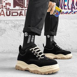 Boots Excargo Casual Shoes Men Chunky Sneakers Platform 2019 New Summer Male Sneakers Black Autumn Shoes Sneaker for Men Comfortable