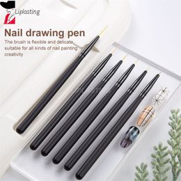 Nail Art Brush Manicure Liner Painting Flower Gel Polish Tips Pen Grids 6/9/12/15/18/24mm