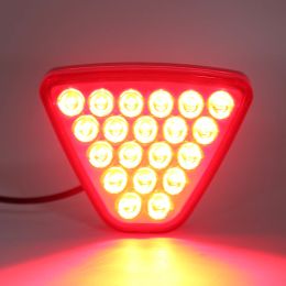 Universal 19LED Brake Signal Light F1 Triangle Style Sport Car Rear Third Brake Lights Auto Tail Warning Lamp 12V For JDM BBA