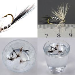 MNFT 10PCS 10# Black Zebra Mosquito Fly Trout Fishing Dry Flies Fly Fishing Bait Lures